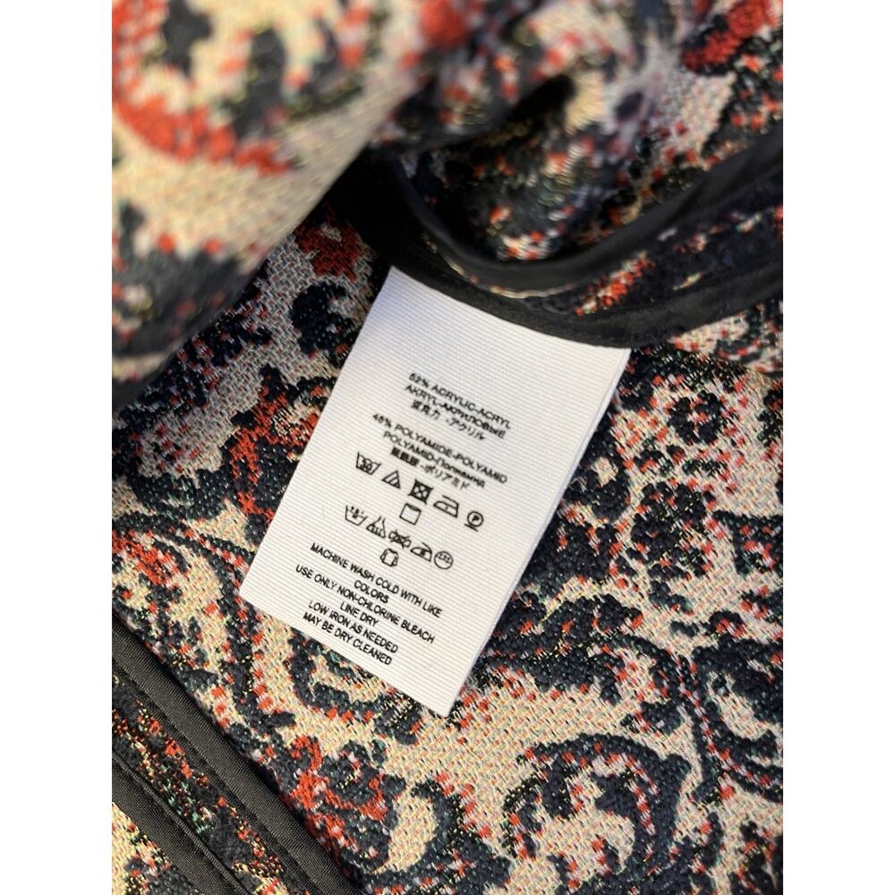 NWT Free People Large Mixed-Knit Jacquard Mini Skirt Faux Wrap Tapestry - Picture 8 of 8